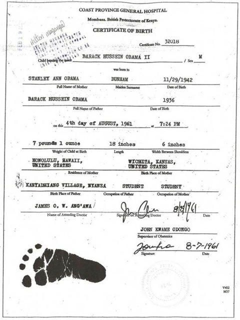 Obama Birth Certificate Image 4